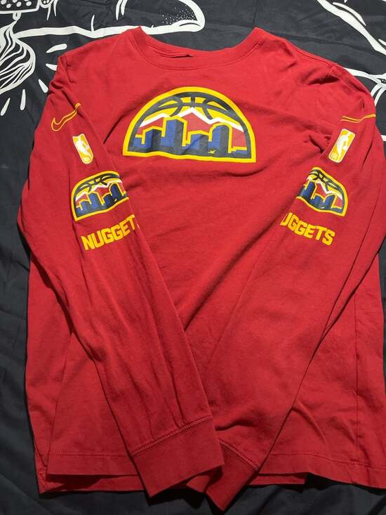 Nike Other - Nike NBA Denver Nuggets Skyline Logo Long Sleeve Graphic T-Shirt Red Medium